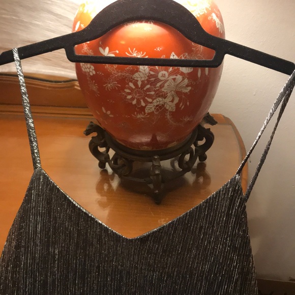 Gunmetal/MetallicBlack/Silver SpaghettiStrap Dress - Picture 5 of 12